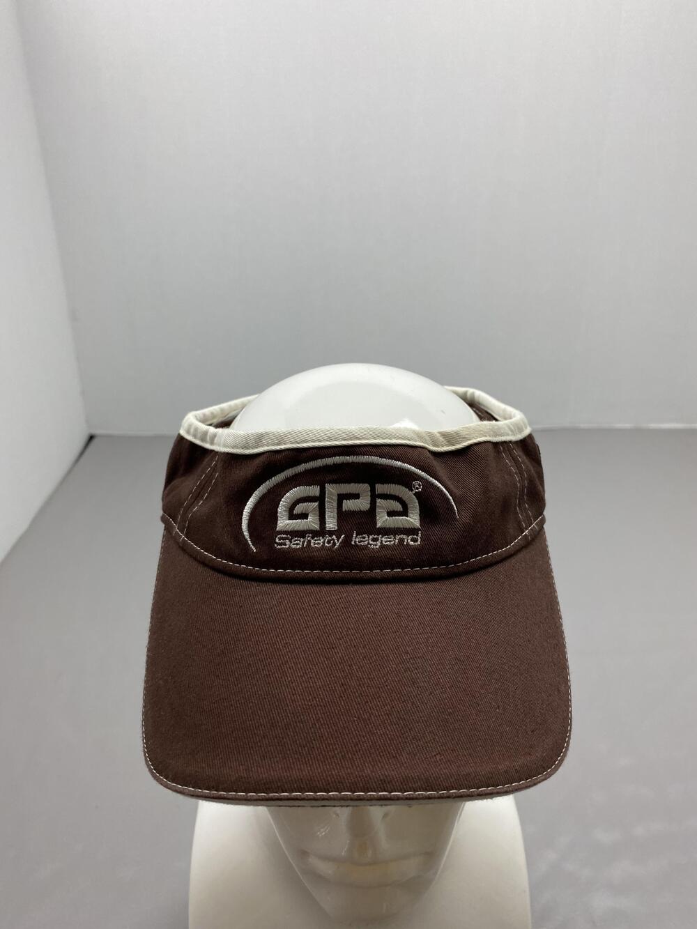 Hat Visor Strap Back One Size Brown GPA Cotton Canvas Adjustable Mens Summer